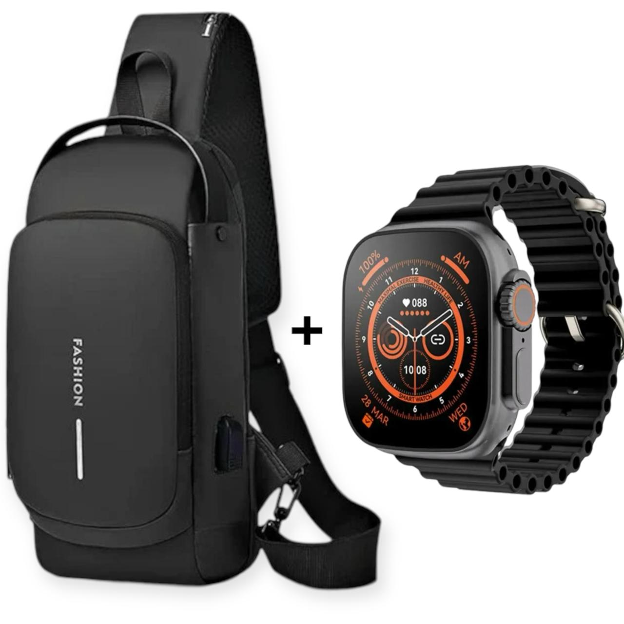 Combo | Bolso Antirrobo + Reloj T900